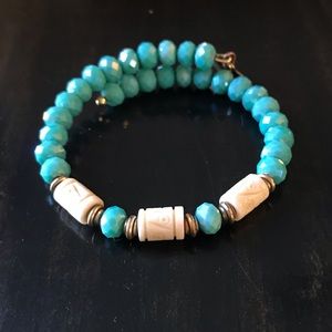 Alex and Ani Turquoise & Gold Bracelet